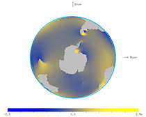 Animation of Ocean Tide Y22 Component(海洋潮汐の球面調和関数成分 南)